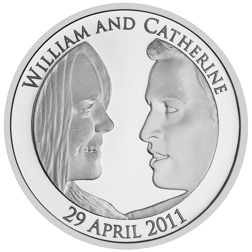 Pre-Owned 2011 UK Royal Wedding William and Catherine £5 Proof Design Silver Coin - VAT Free