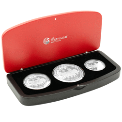 Pre-Owned 2015 Australian Lunar Goat Proof Silver 3-Coin Set - VAT Free