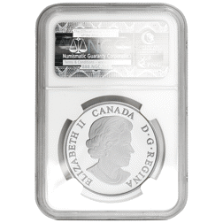 Pre-Owned 2014 Canada The Great Lakes ' Lake Erie' Enameled 1oz Proof Silver Coin - NGC Graded PF70 