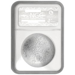 Pre-Owned 2014 Congo 450th Anniversary of the Birth of Galileo Concave 1oz Silver Coin - Graded MS70