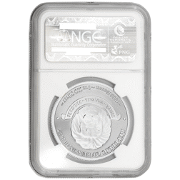 Pre-Owned 2015 Burundi African Lion 'Gilt' 1oz Proof Silver Coin - NGC Graded PF70 - 3983881-013 - VAT Free