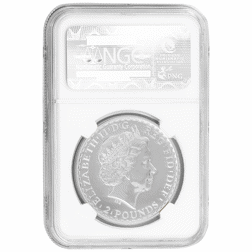 Pre-Owned 2014 UK Britannia 1oz Silver Coin - NGC Graded MS69 - 3871313-264 - VAT Free