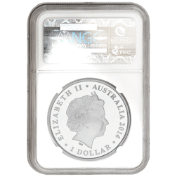 Pre-Owned 2014 Australia Land Down Under 'Rock Fishing' 1oz Proof Silver Coin - NGC Graded PF70 - 3970736-008 - VAT Free