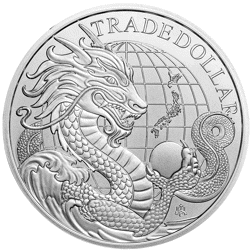 Pre-Owned 2023 St Helena Japanese Trade Dollar 1oz Silver Coin - VAT Free