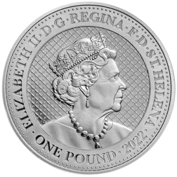 Pre-Owned 2022 St. Helena Cash Series Rhino 1oz Silver Coin - VAT Free