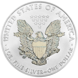 Pre-Owned 2008 USA Eagle Holographic 1oz Silver Coin - VAT Free