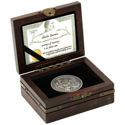 Pre-Owned 2016 Niue 'Journeys of Discovery' Charles Darwin 2oz Silver Coin - VAT Free