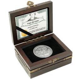 Pre-Owned 2016 Niue 'Journeys of Discovery' Vasco da Gama 2oz Silver Coin - VAT Free