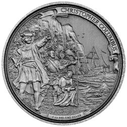 Pre-Owned 2015 Niue 'Journeys of Discovery' Christopher Columbus 2oz Silver Coin - VAT Free