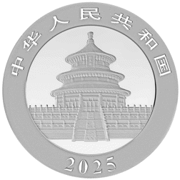 Pre-Owned 2025 Chinese Panda 30g Silver Coin - Carded - VAT Free