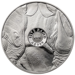 Pre-Owned 2020 South African 'Big Five' Rhino 1oz Silver Coin - VAT Free