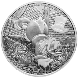 Pre-Owned 2025 Niue Disney's Scrooge McDuck 1oz Silver Coin - VAT Free
