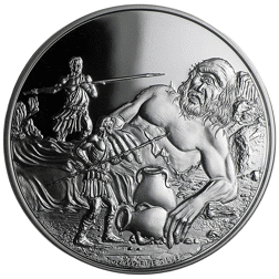 Pre-Owned 2016 Niue 'Creatures of Mythology' Cyclops 1oz Proof Silver Coin - VAT Free