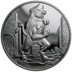 Pre-Owned 2016 Niue 'Creatures of Mythology' Minotaur 1oz Proof Silver Coin - VAT Free