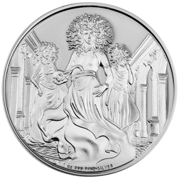 Pre-Owned 2016 Niue 'Creatures of Mythology' Gorgons 1oz Proof Silver Coin - VAT Free