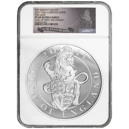 Pre-Owned 2017 UK Queen's Beasts Lion of England 1kg Proof Silver Coin - NGC Graded PF69 - 4540336-009