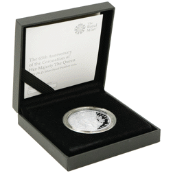Pre-Owned 2018 UK 65th Anniversary Coronation £5 Piedfort Proof Silver Coin - Missing Outer Box - VAT Free