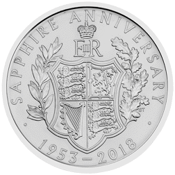 Pre-Owned 2018 UK 65th Anniversary Coronation £5 Piedfort Proof Silver Coin - Missing Outer Box - VAT Free
