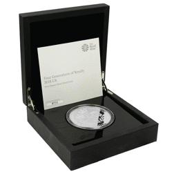 Pre-Owned 2018 UK Four Generations of Royalty 5oz Proof Silver Coin - VAT Free