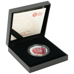 Pre-Owned 2016 Alderney Remembrance Day £5 Piedfort Proof Silver Coin - VAT Free