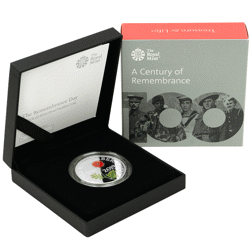 Pre-Owned 2019 UK Remembrance Day £5 Piedfort Proof Silver Coin - VAT Free