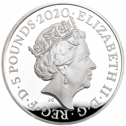 Pre-Owned 2020 UK William Wordsworth 250th Anniversary £5 Proof Silver Coin - VAT Free