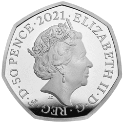 Pre-Owned 2021 Team GB Tokyo Olympics 50p Piedfort Proof Silver Coin - VAT Free