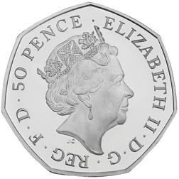 Pre-Owned 2016 Battle of Hastings 50p Piedfort Proof Silver Coin - VAT Free