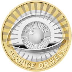 Pre-Owned 2025 UK George Orwell £2 Piedfort Proof Silver Coin - VAT Free