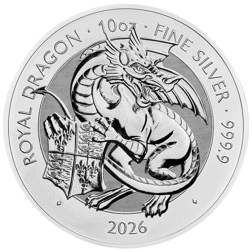 2026 UK Tudor Beasts Royal Dragon 10oz Silver Coin
