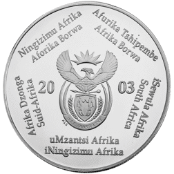 Pre-Owned 2003 South African Birds of Prey: Eagles 2 Rand Proof Silver Coin - VAT Free