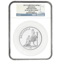 Pre-Owned 2013 UK Britannia 5oz Proof Silver Coin - NGC Graded PF69 Ultra Cameo - 3787912-243