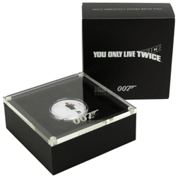 Pre-Owned 2021 Tuvalu James Bond 'You Only Live Twice' 1/2oz Proof Silver Coin - VAT Free