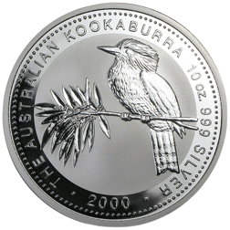 Pre-Owned 2000 Australian Kookaburra 10oz Silver Coin - VAT Free