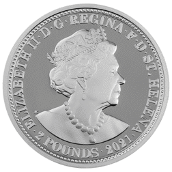 Pre-Owned 2021 St Helena Three Graces 2oz Proof Silver Coin - VAT Free