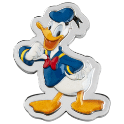 Pre-Owned 2021 Niue Mickey and Friends: Donald Duck Colourised 1oz Proof Silver Coin - VAT Free