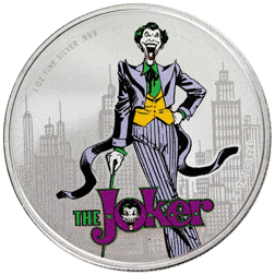 Pre-Owned 2024 Samoa The Joker Colourised 1oz Silver Coin - VAT Free
