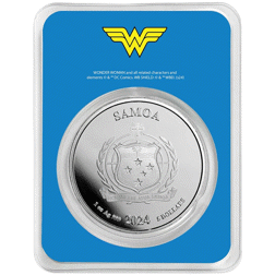 Pre-Owned 2024 Samoa Wonder Woman Colourised 1oz Silver Coin - VAT Free