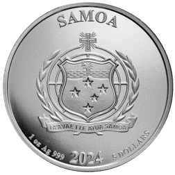 Pre-Owned 2024 Samoa Batman Colourised 1oz Silver Coin - VAT Free