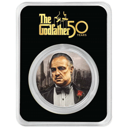Pre-Owned 2022 Niue The Godfather 50th Anniversary Colourised 1oz Silver Coin - VAT Free