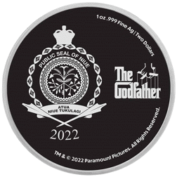 Pre-Owned 2022 Niue The Godfather 50th Anniversary Colourised 1oz Silver Coin - VAT Free