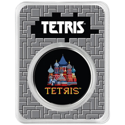 Pre-Owned 2021 Niue Tetris Colourised 1oz Silver Coin - VAT Free