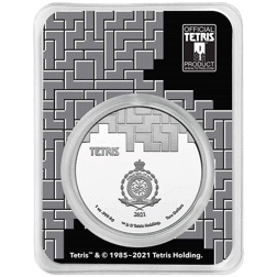 Pre-Owned 2021 Niue Tetris Colourised 1oz Silver Coin - VAT Free