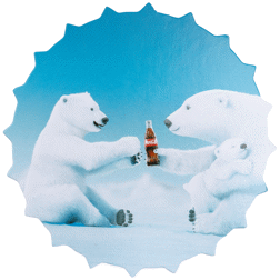 Pre-Owned 2023 Niue Coca-Cola Polar Bear Bottle Cap Colourised 6g Proof Silver Coin - VAT Free