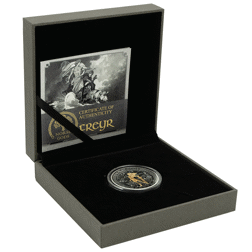 Pre-Owned 2023 Cook Islands Norse Gods: Freyr Antique Finish 2oz Gilded Silver Coin - VAT Free