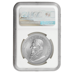 Pre-Owned 2018 South Africa Krugerrand 1oz Silver Coin - NGC Graded MS70 - 4856253-139 - VAT Free