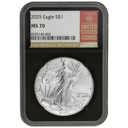 Pre-Owned 2025 USA Eagle 1oz Silver Coin - NGC Graded MS70 - 8335143-453 - VAT Free
