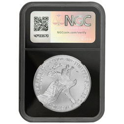 Pre-Owned 2025 USA Eagle 1oz Silver Coin - NGC Graded MS70 - 8335143-453 - VAT Free