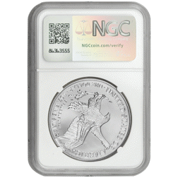 Pre-Owned 2025 USA Eagle 1oz Silver Coin - NGC Graded MS70 - 8335793-349 - VAT Free