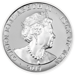 Pre-Owned 2017 Isle of Man Angel 1oz Gilded Silver Coin - VAT Free